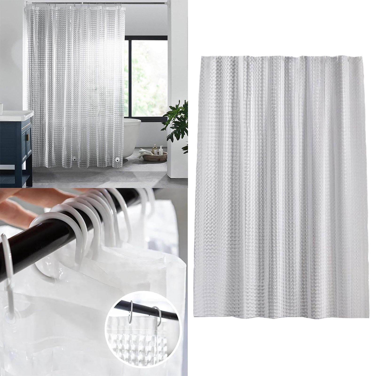 Curtain Heavy 72X72INCH FabricWater Spa Duty Shower Hotel Bathroom Shower Curtain Extra Long Fabric Shower Curtain Liner with And Shower Curtains Striped Shower Curtain with Liner