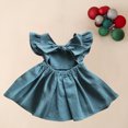 thumbnail image 4 of FAIWAD Robe pour Tout-Petit Fille Bébé Coton Lin à Volants Sans Manches Robes Enfants Dos Nœud Robe d'Été, 4 of 7