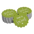 thumbnail image 1 of Inkdotpot 100 Pack Real Silver Foil Paper Tags Love Is Sweet Wedding Favor Hang Tags, 1 of 6