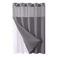 thumbnail image 1 of Shower Curtain For Bathroom 71 in W x 74 in H Reversible Heavy Duty Polyester Fabric With Built-in Large Rings, 1 of 6