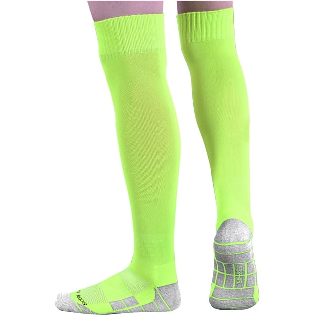 RXIRUCGD Children's Sports Socks Solid Color Football Socks High Tube Socks Knee High Socks( Mint Green, Size:S )