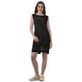 thumbnail image 2 of Moomaya WoMen's Solid Cotton Plus Size Lace Summer Outfit Sleeveless Mini Dress, 2 of 5