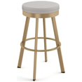 thumbnail image 1 of Amisco Swice 30 in. Swivel Bar Stool - Light Grey Polyester / Golden Metal, 1 of 5
