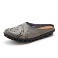 thumbnail image 2 of Chaussures pour Femmes Couleur Unie Rétro Creusé Talon Plat Mode Confortable Sandales Décontractées Pantoufles, 2 of 9