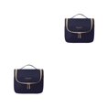 thumbnail image 2 of ZheElen Polyester Travel Storage Bag Dustproof And Waterproof Large Capacity Cosmetic Bag Portable Navy 2Set, 2 of 6
