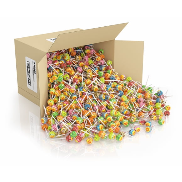 Paquet Monstre d'Halloween Chupa Chups +900 Pcs - Sucettes - 12kg - Saveurs Assorties - Sucettes Dures pour Enfants et Adultes - Emballées Individuellement -