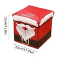 thumbnail image 3 of Leodye 1pcs Tabouret de Rangement pour la Maison Cadeau de Noël Boîte de Rangement Boîte de Rangement Boîte de Rangement de Noël Boîte de Rangement pour Jouets pour Enfants-11.81 x 12.6 Po, 3 of 6