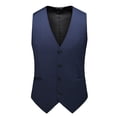 thumbnail image 1 of Mens Basic Business Waist Coat Casual Sleeveless Work Blazer Formal Suit Vest for Prom Wedding, 1 of 4