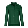 thumbnail image 4 of Chemises en Lin pour Femmes d'Été à Boutons, Chemises à Boutons pour Femmes avec Col à Manches Longues Blouse de Travail Haut, Chemises Habillées en Coton et Lin pour Femmes Tenue de Bureau Décontractée, Hauts Blouse de Travail Mode Amples à Revers, 4 of 8