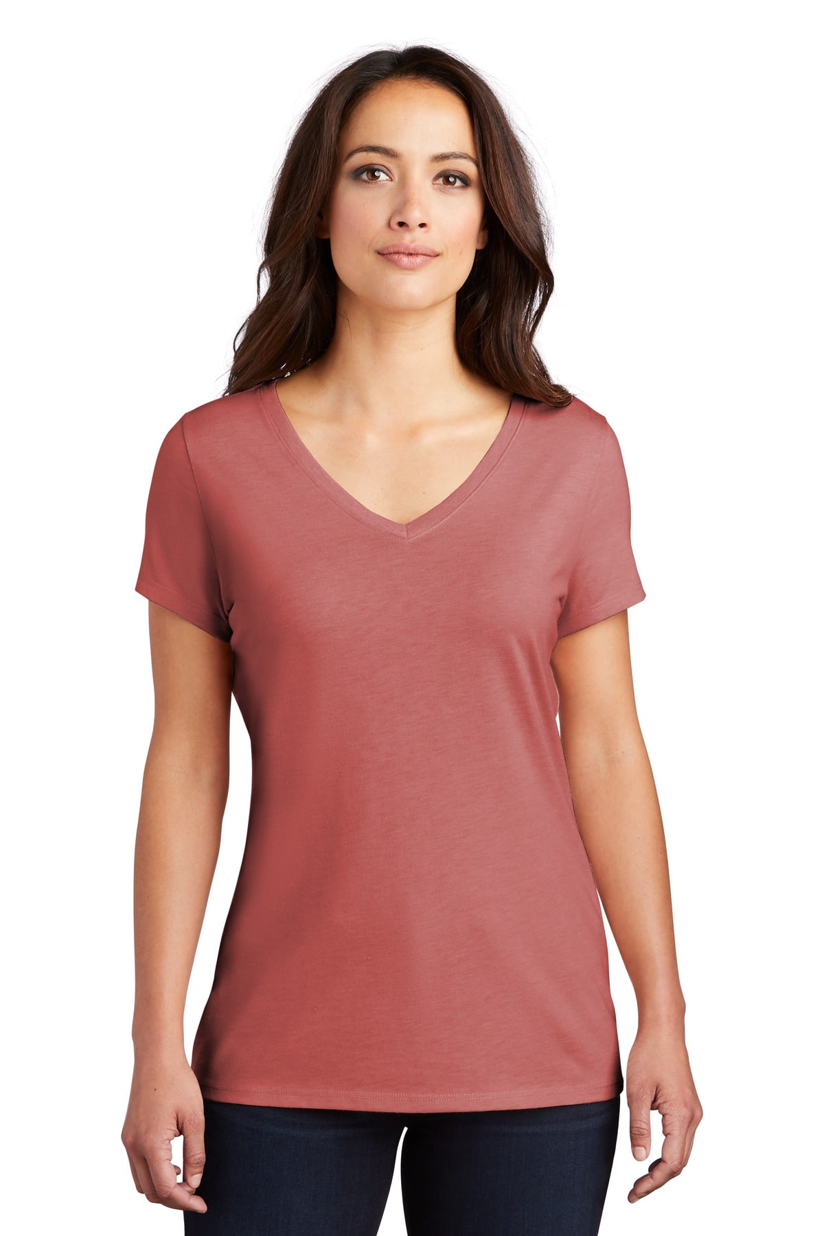 District Women's Perfect Tri VNeck T-Shirt - DM1350L