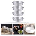 thumbnail image 3 of Miangastore 4Pcs Stainless Steel Dish Round Sauce Dish Home Restaurant Appetizer Serving Plate, 3 of 9