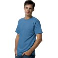 thumbnail image 1 of Hanes TAGLESS Men`s Pocket T-Shirt, S, Denim Blue, 1 of 7