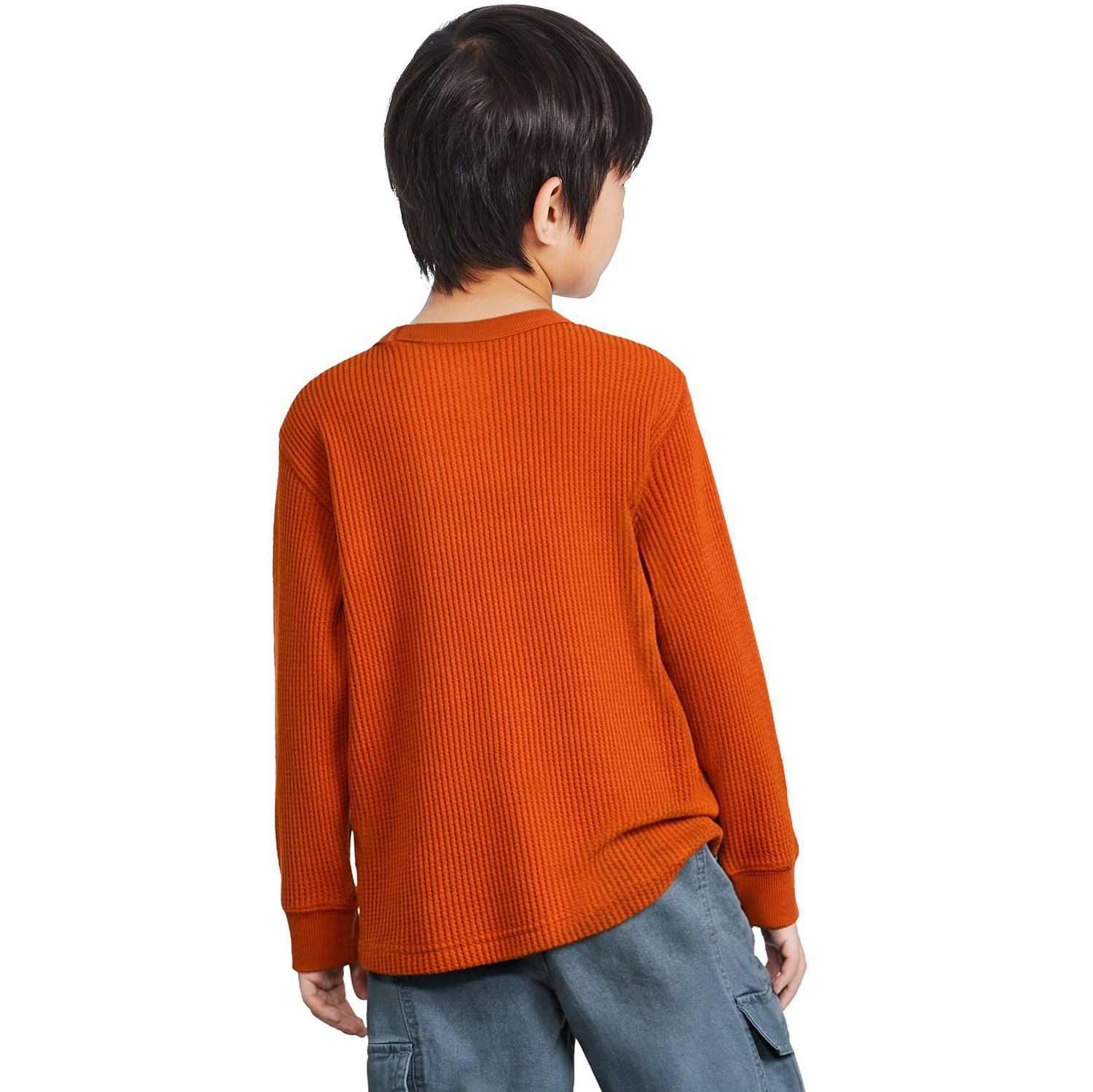 George Boys' Long-Sleeve Waffle Knit T-Shirt