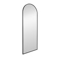 thumbnail image 2 of Hometrends Miroir Aluminum Curb , Pleine Longueur, 22x58 po., Miroir à Bord Supérieur Arqué, Finition Noir Brossé, Miroir de Décoration d'Intérieur, avec Cadre. À Accrocher ou à Poser Contre le Mur., 2 of 5