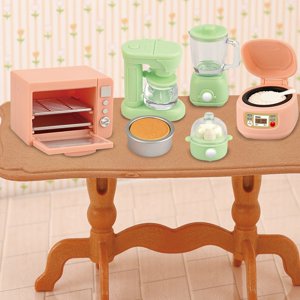 TOUMENY Miniature Kitchen Toy Set, Colorful Pretend Play Appliances for Kids, Educational Role-Playing Home Decor