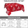 thumbnail image 2 of Merry Christmas Tablecloth 60 x 60 Inch Square, Red Christmas Tree Table Cloth, Winter Xmas Tablecloths Polyester Washable Fabric Farmhouse Decorative for Holiday Home Kitchen Dining Party, 2 of 6