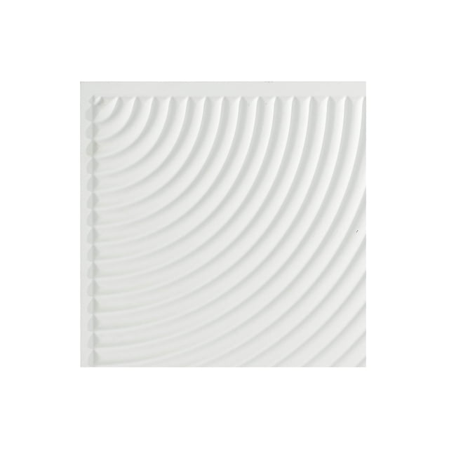 FASÄDE Easy Installation Echo Matte White Wall Panel Sample (12" X 12" Sample)