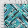 thumbnail image 2 of oneOone Polyester Spandex Turquoise Green Fabric Stripes Sewing Material Print Fabric By The Yard 56 Inch Wide, 2 of 4