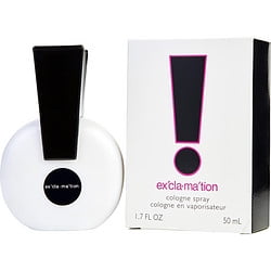 Exclamation Cologne Vaporisateur d'Eau Exclamation 1,7 oz par Coty, Lot de 3, Conçu pour les Hommes, avec une Bouteille Distincte en Forme de Point en Blanc et Noir, Accompagnée de Son Emballage de Marque avec accents Roses.