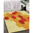 thumbnail image 3 of Ahgly Company Tapis d'Intérieur Rectangulaire Transitionnel Orange Rouge Orange Lavable à la Machine, 3 Pieds x 5 Pieds, 3 of 7