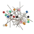 thumbnail image 2 of UNIQUE CREATIV Plastic Head Pins - Assorted Colours, 27 mm (1.06 in) × 0.7 mm (0.03 in), 300-Pack, 2 of 6