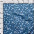 thumbnail image 3 of oneOone Rayon Teal Blue Fabric Asian Floral Block Sewing Craft Projects Fabric Prints by Yard 56 Inch Wide, 3 of 4