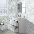 thumbnail image 3 of Vanity Art 48 Inches Single Sink Floor Mounted Bathroom Vanity Set 2 Drawers Storage Cabinet with White Engineered Top Undermount Rectangle Sink, 3 of 8
