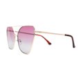 thumbnail image 4 of Womens Oversize Metal Rim Cat Eye Designer Sunglasses Silver Pink Grey, 4 of 4
