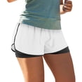 thumbnail image 4 of Plebaso Women's 2 in 1 Running Shorts Elastic Waist Drawstring Athletic Shorts Lightweight Workout Shorts, 4 of 6