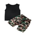 thumbnail image 2 of Baby Summer Tracksuit Camouflage Hooded T-Shirt Elastic Shorts, 2 of 5