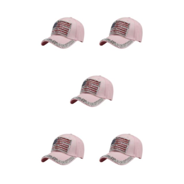 Decodeary Casquette de Baseball à la Mode Ajustable et Protégée du Soleil Chapeau Multicolore Rose 5Set