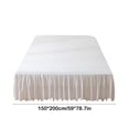 thumbnail image 3 of HHBEAUTY Solid Color Bed Skirt, Wrap-Around Elastic Ruffled Eyelet Bed Skirt Full Size Dust Ruffle, Bed Sheet Dirtproof Non-slip Protective Cover Cover, 59.1x78.7", 3 of 6