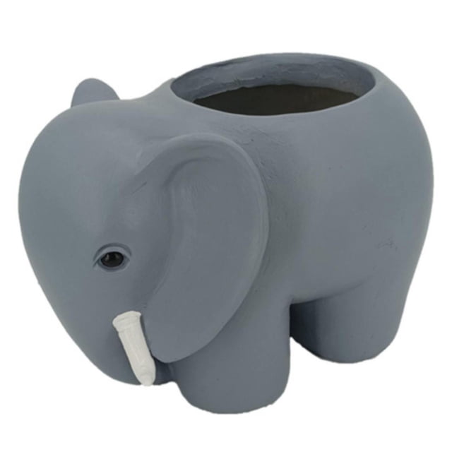 Flowerpots with Dish Ceramic, 3D Printed Elephant Flower Pot Plant Flower Pot Elephant Flower Pot Succulent Pot Indoor Animal Flower Pot with Hole Gift Table Plant Decoration, Flower Pots