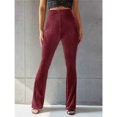 thumbnail image 3 of Wangsaura Women's Bootcut Yoga Pants Tummy Control Bootleg Velvet Sweatpants, 3 of 7