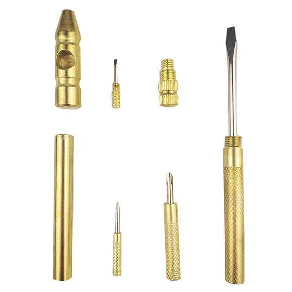KAKOWELY 6 in 1 Copper Plated Hammer Small Hammer Multifunctional Screwdriver with Bottle Opener,6.3"X2.17"X0.59"