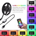 thumbnail image 1 of MesaSe Kit de Rétroéclairage LED TV USB RGB Bande Lumineuse 60 LEDs Éclairage Synchronisation Musicale Changement de Couleur avec Contrôle Manuel Ou par Application pour Bar TV Comptoir Armoire Fête Décoration de Noël, 1 of 9