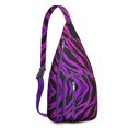 thumbnail image 1 of Rainbow Zebra Print Sling Bag - Colorful Abstract Zebra Stripes Crossbody Backpack for Women & Men, Modern Fashion Shoulder Bag (Cute Cartoon Zebra Pattern, Water-Resistant & Lightweight), 1 of 4