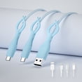 thumbnail image 1 of PRETXORVE Silicone Mobile Phone Data Cable Protective Cover Opposition Bend and Break Charging Cable Head Cover Piece Set Suitable for and Apples, 1 of 6