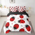 thumbnail image 2 of YST Cartoon Animal Twin Comforter Set - 7-Piece Cute Ladybug Bedding Set, Kawaii Wildlife, Twin Size, 2 of 4