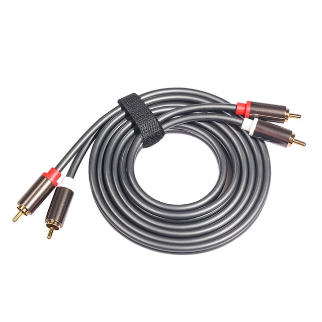 5MM RCA Splitter Professional Alloy Plug Adapter Headphone Splitter Video Camera Switch Home Supplies for Television CD TV Box 3m