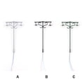 thumbnail image 3 of Youkk Lampes de Mise en Page de Modèles à Double Têtes Lampes de Jardin d'Extérieur Échelle Mini Mini Lampadaire Cour Table Train Décorations de Rue Gris(1:87)(Blanc), 3 of 8