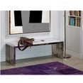 thumbnail image 4 of Alarah Medium Bench made of Polished Stainless steel Metal Frame, 4 of 5