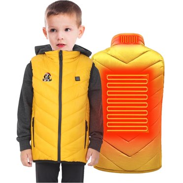 LOVZFMLL Jackets for Girls Kids USB Intelligent Constant Temperature Heated Plus Size Coat For Boys Girls Winter 2 Areas Heated Jacket Coat 4-5 Years