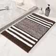 thumbnail image 4 of EGNMCR Bathroom Rugs, Extra Thick Microfiber Striped Door Mat - Non-Slip Bathroom Kitchen Entry Rug Water-Absorbent Floor Mat For Bathroom Kitchen Doorway Foot Mat Bathroom Rug Blanket, 4 of 8