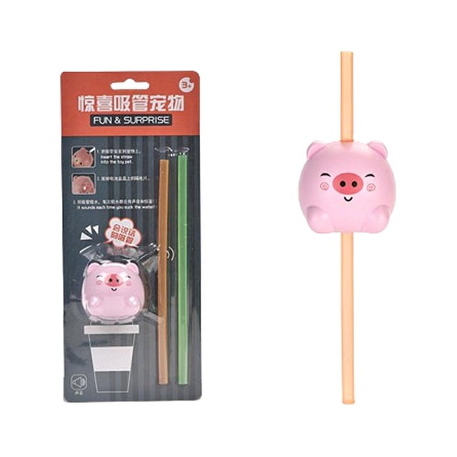 Surprise Pet Sound Straws - Fun Animal-shaped Straws for Kids Drinking Habits J9