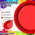 thumbnail image 3 of CC-SLZP 120 PCS Red Plastic Plates, 9 Inch Disposable Dinner Plates for Party Heavy Duty Plastic Dinnerware Sets for Wedding Easter Picnic BBQ (Red, 9"), 3 of 7