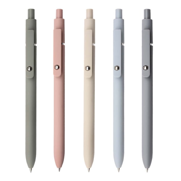 hoksml Morandi Set Press Neutral Pens, 5 Count, Assorted Ink Colors, 5 Pack