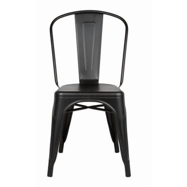 Tolix Roch Black Dining Chair – Sleek and Durable Metal Side Chair for Restaurants and Contemporary Spaces