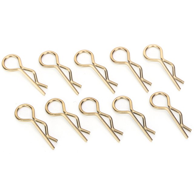 Ymiko RC Shell Clips Broches, Clips de Corps RC, 10pcs 8.3MM RC Voiture Shell Clip Rshape Métal Corps Clips Broches pour 1/5 1/6 1/8 1/10 Voiture RC