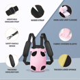 thumbnail image 3 of ORUYROP Pet Dog Carrier Backpack Adjustable Dog Front Carrier, Legs Out Easy-Fit Dog Travel Backpack Carrier for Hiking Camping for Small Medium Dogs Cats and Rabbits (Medium, Pink), 3 of 6